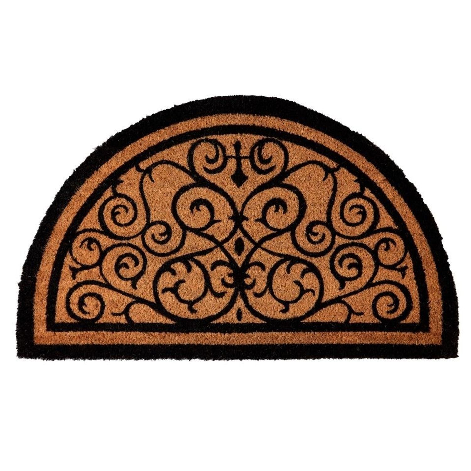 Groundsman Half Moon Coir Mat - Brown/Black