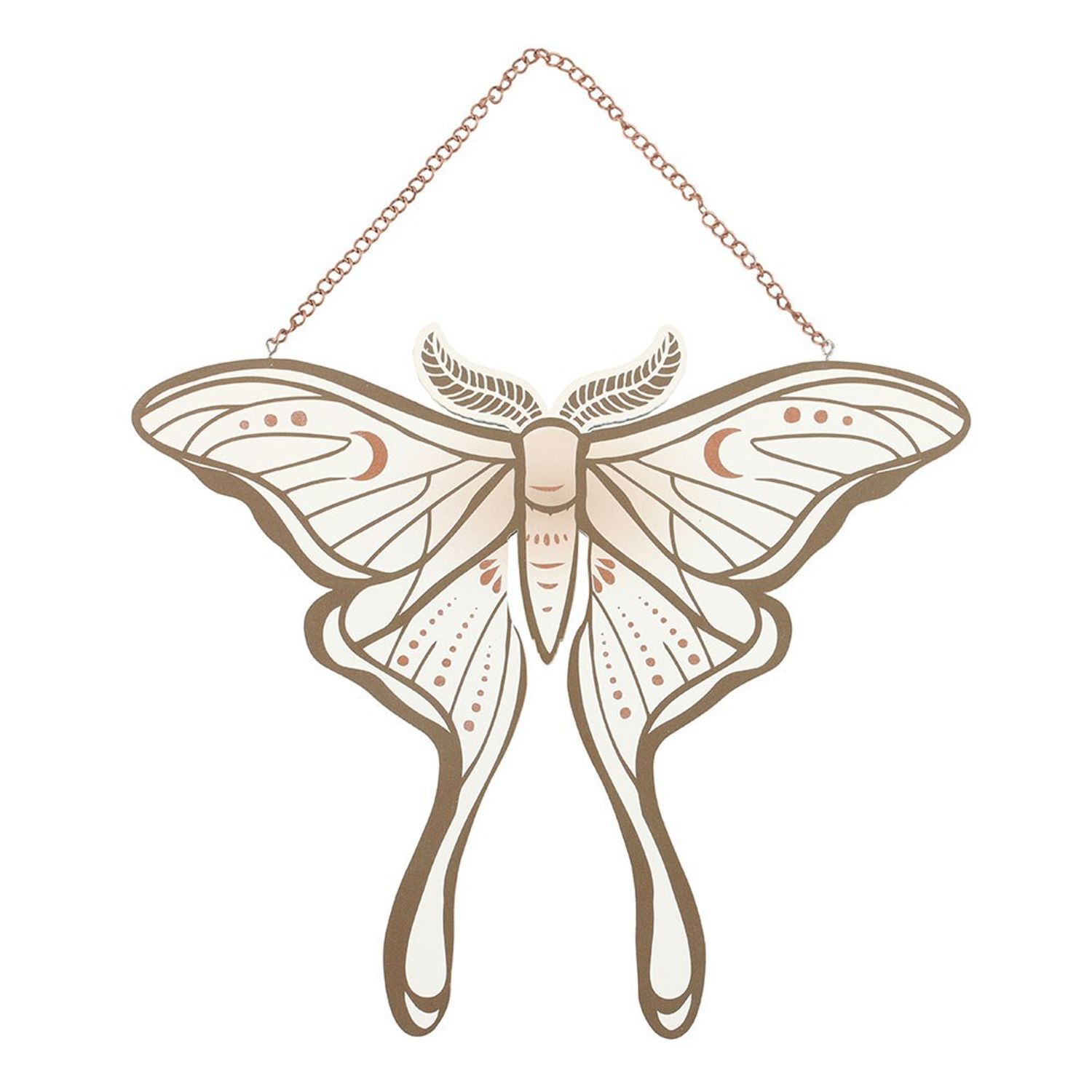 Something Different Luna Moth Hanging Sign - Brown/White - One Size
