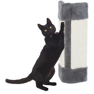 Corner cat scratch post Grey