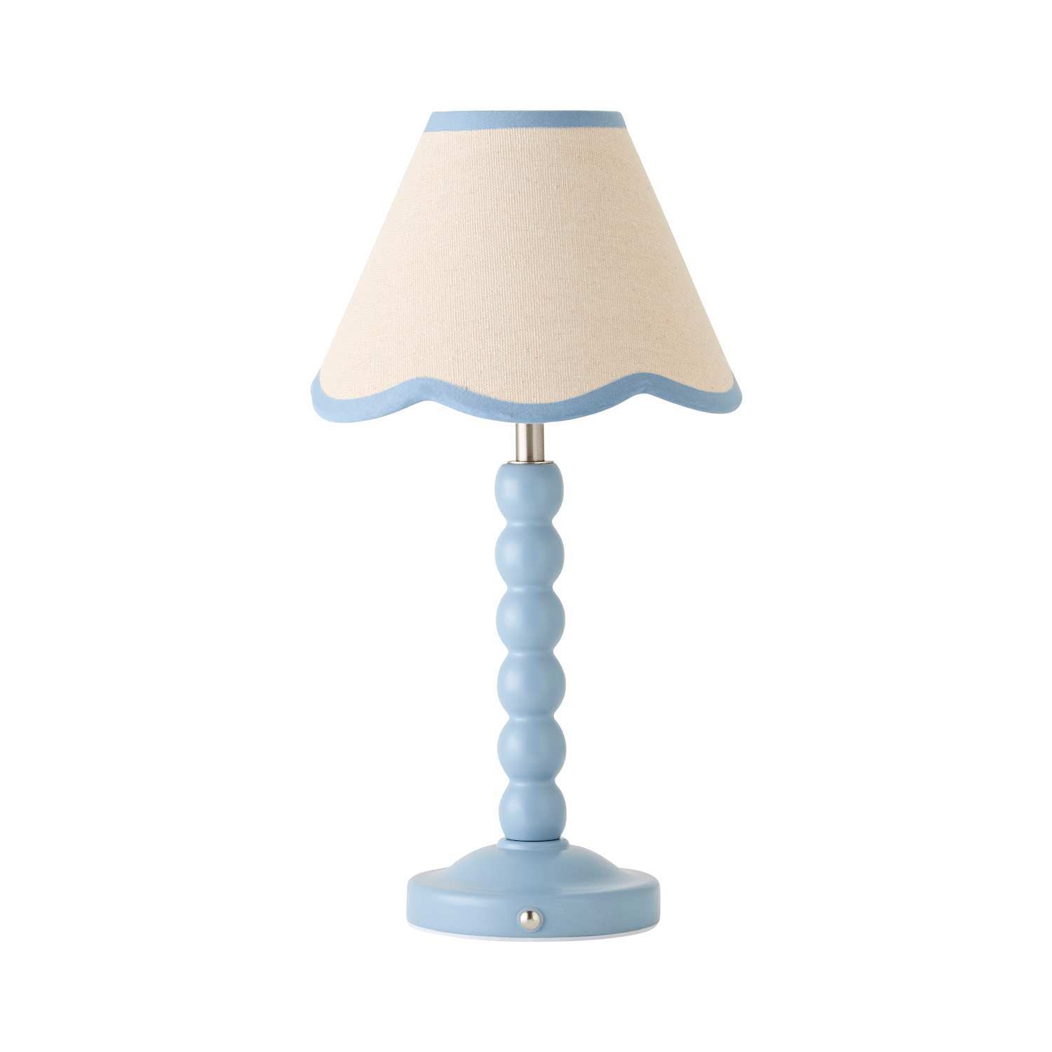 Valuelights Bobble Blue Rechargeable Table Lamp Blue Shade - Blue