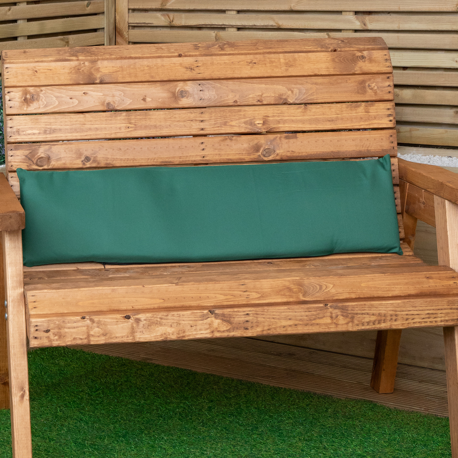 Samuel Alexander - 2 Seater Garden Bench Cushion - Green - 99 x 20cm - Image 4