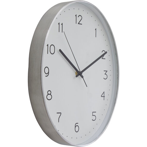 Elko Oval Wall Clock with Silver Finish