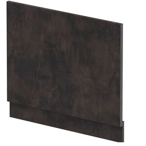 700mm Edge-Power Straight End Bath Panel, Plinth - Textured Matt Metallic Slate