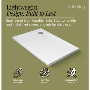 1400mm x 800mm Premium Rectangular Shower Tray - White