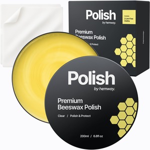 Premium Beeswax Furniture Wax Polish 200ml Includes 2 Lint Free Cloths