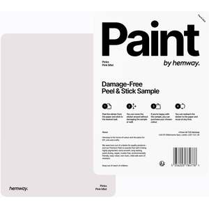 Hemway Chalk Based Furniture Paint A5 Sample, Pink Mist, Peel & Stick