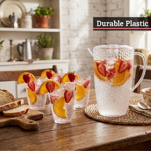 Romm 2.2L Plastic Pitcher With 4 Cups