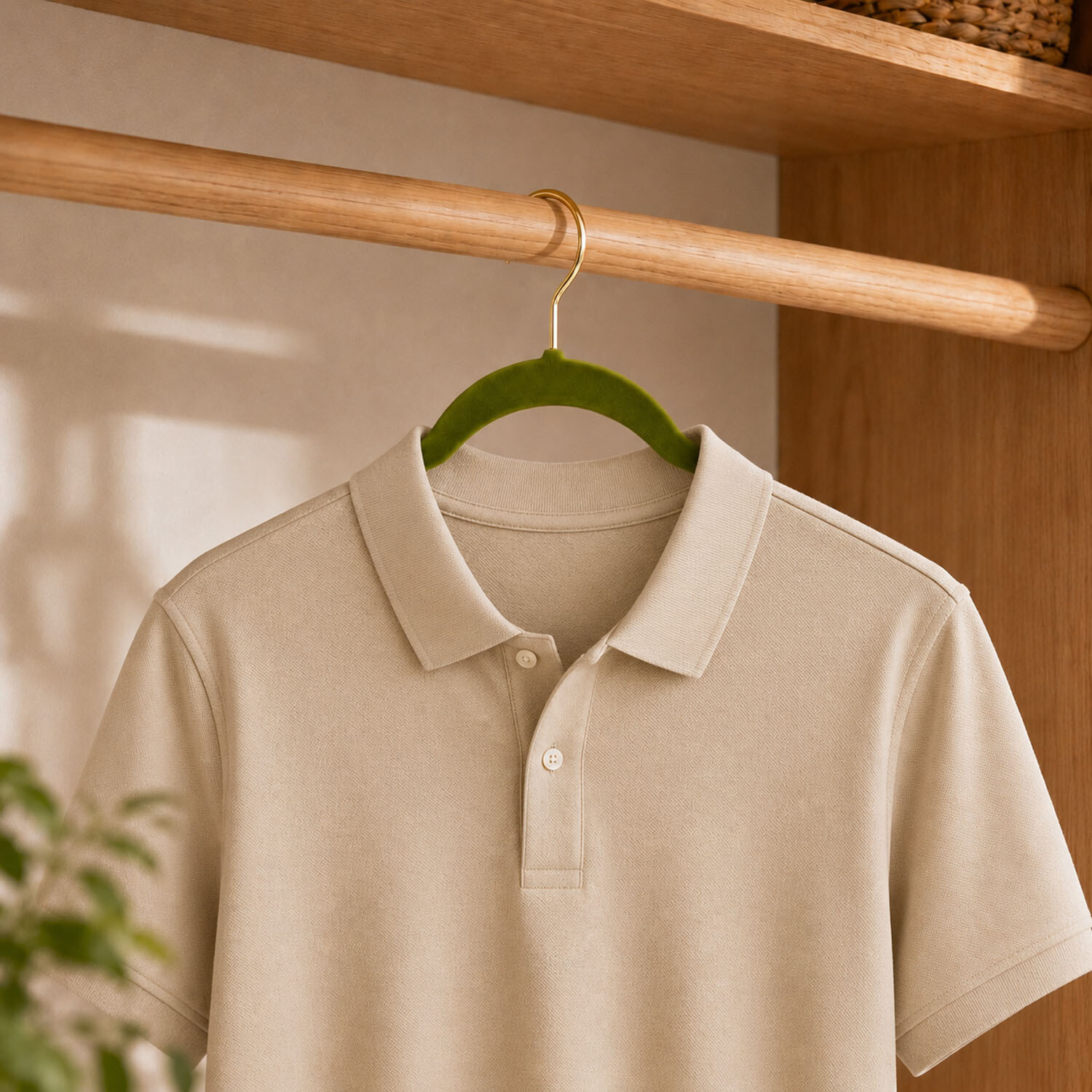 Pack of 10 Malmo Velvet Garment Hangers - Olive
