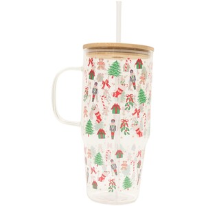 Christmas Jumbo Glass Tumbler