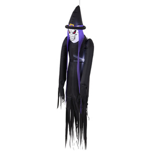 182cm Halloween Witch Inflatable Decoration with LED Lights