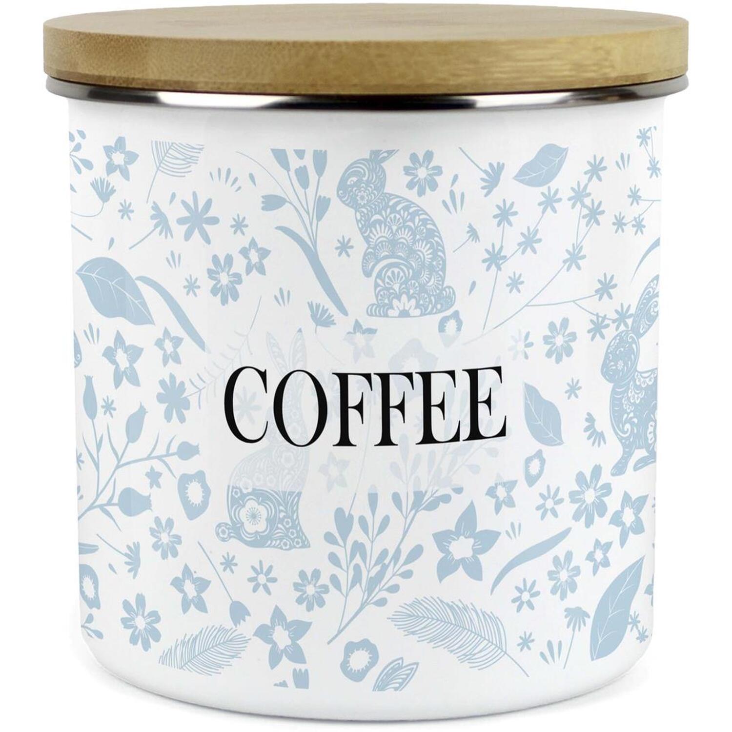 Purely Home Blue Wild Rabbits Large Kitchen Storage Canister - Blue / 130Mm