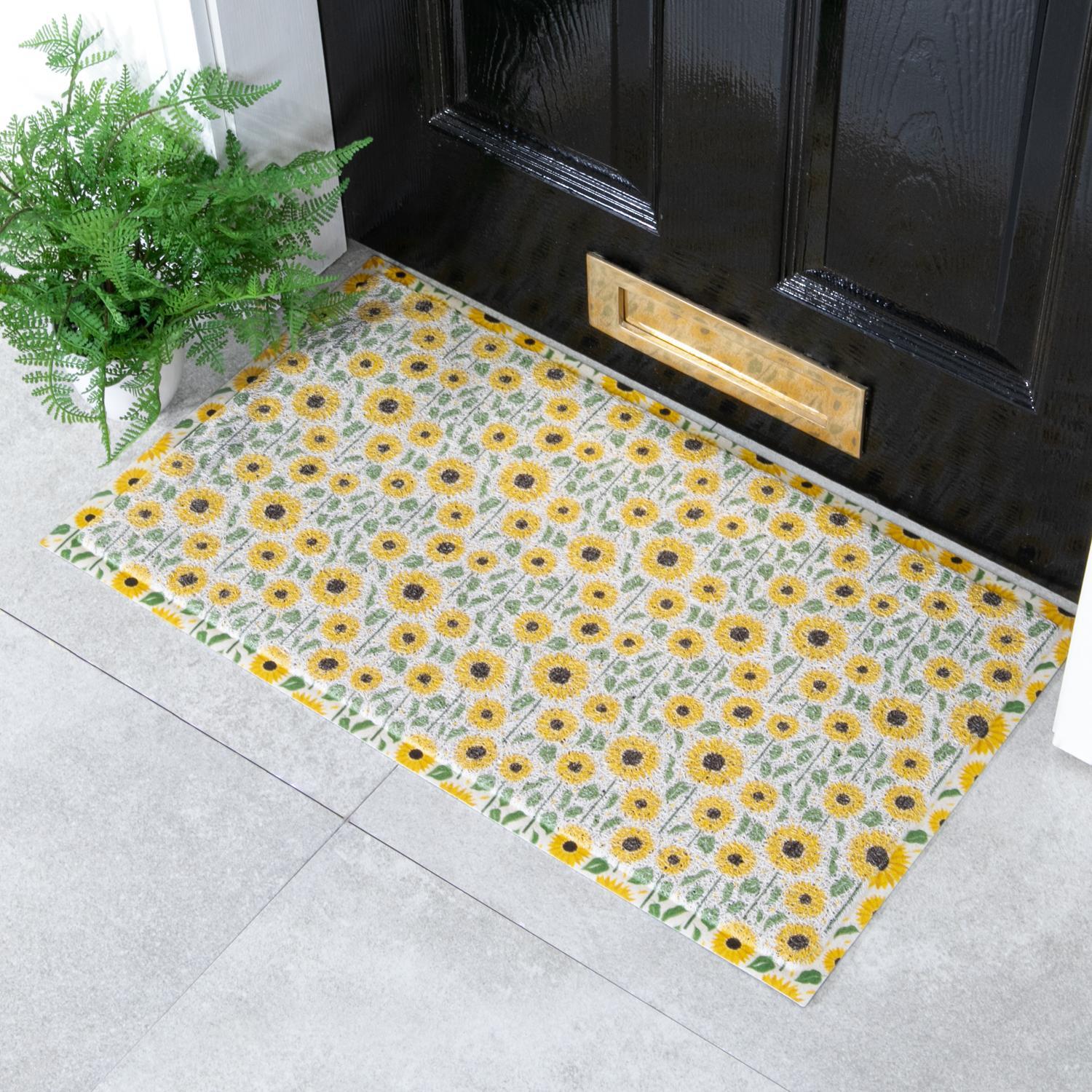 Artsy Doormats Yellow Sunflower Doormat - 70 X 40Cm - Recycled PVC - Image 2