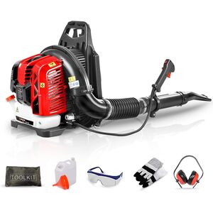 63cc Petrol Leaf Blower Powerful 2-Stroke Engine + Lightweight Backpack for Garden Use