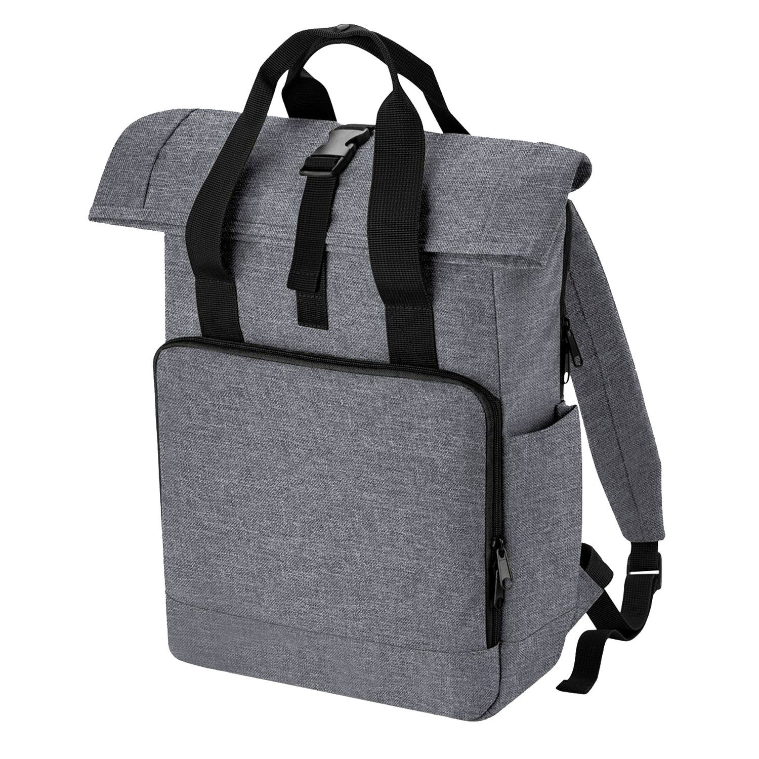 Bagbase Men's Grey Roll Top Twin Handle Laptop Bag In - Image 2