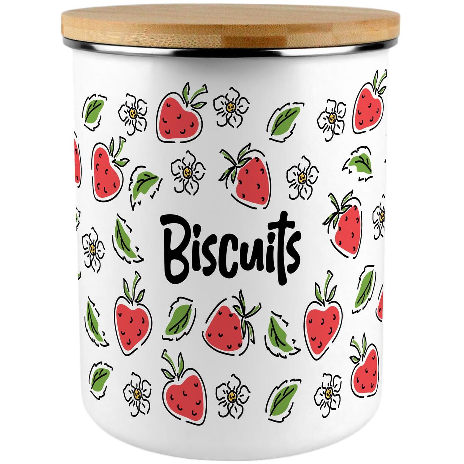 Purely Home Strawberry Flowers Extra Large Biscuit Tin - Red - Image 3
