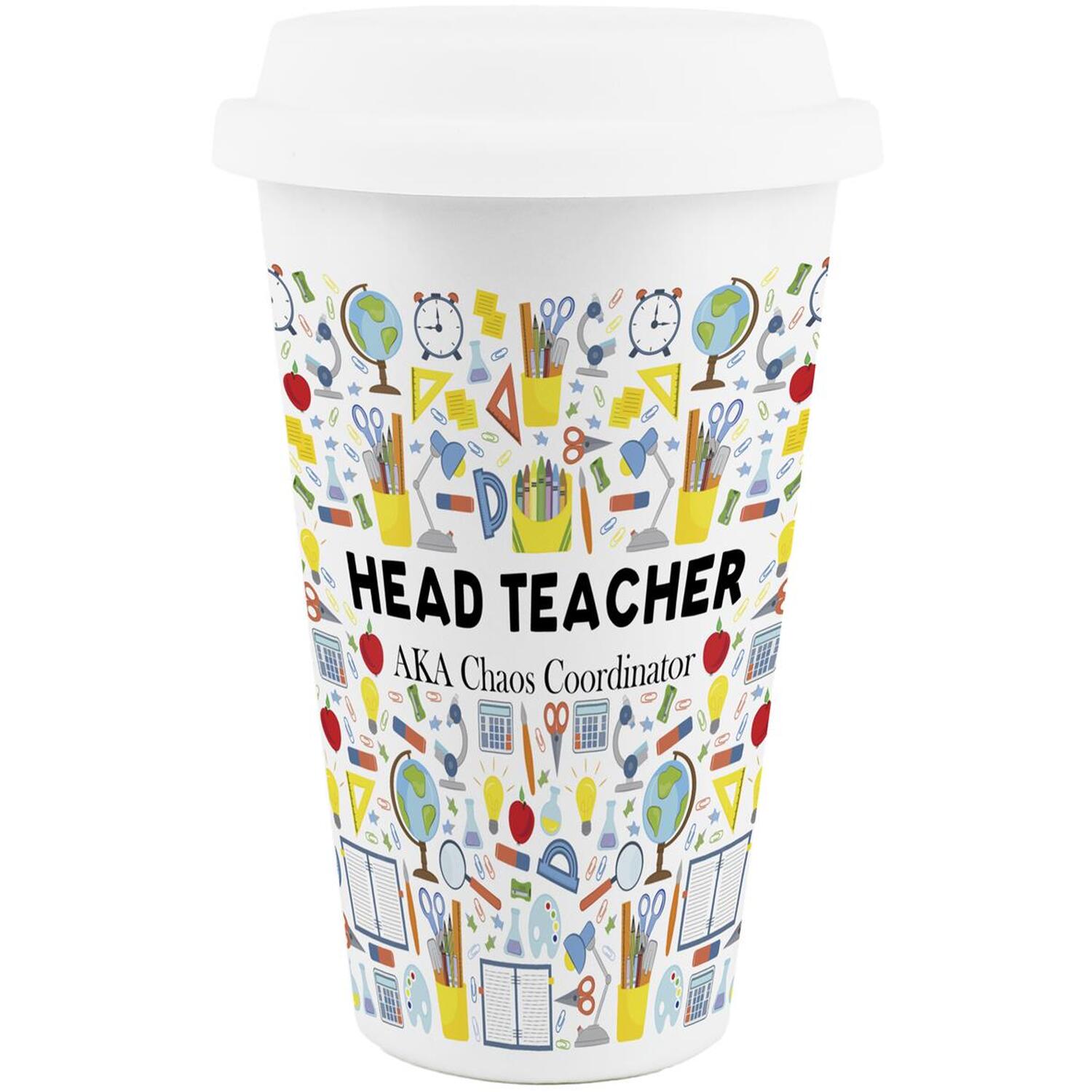 Image of Novelty Headteacher Ceramic Travel Mug -&hellip;