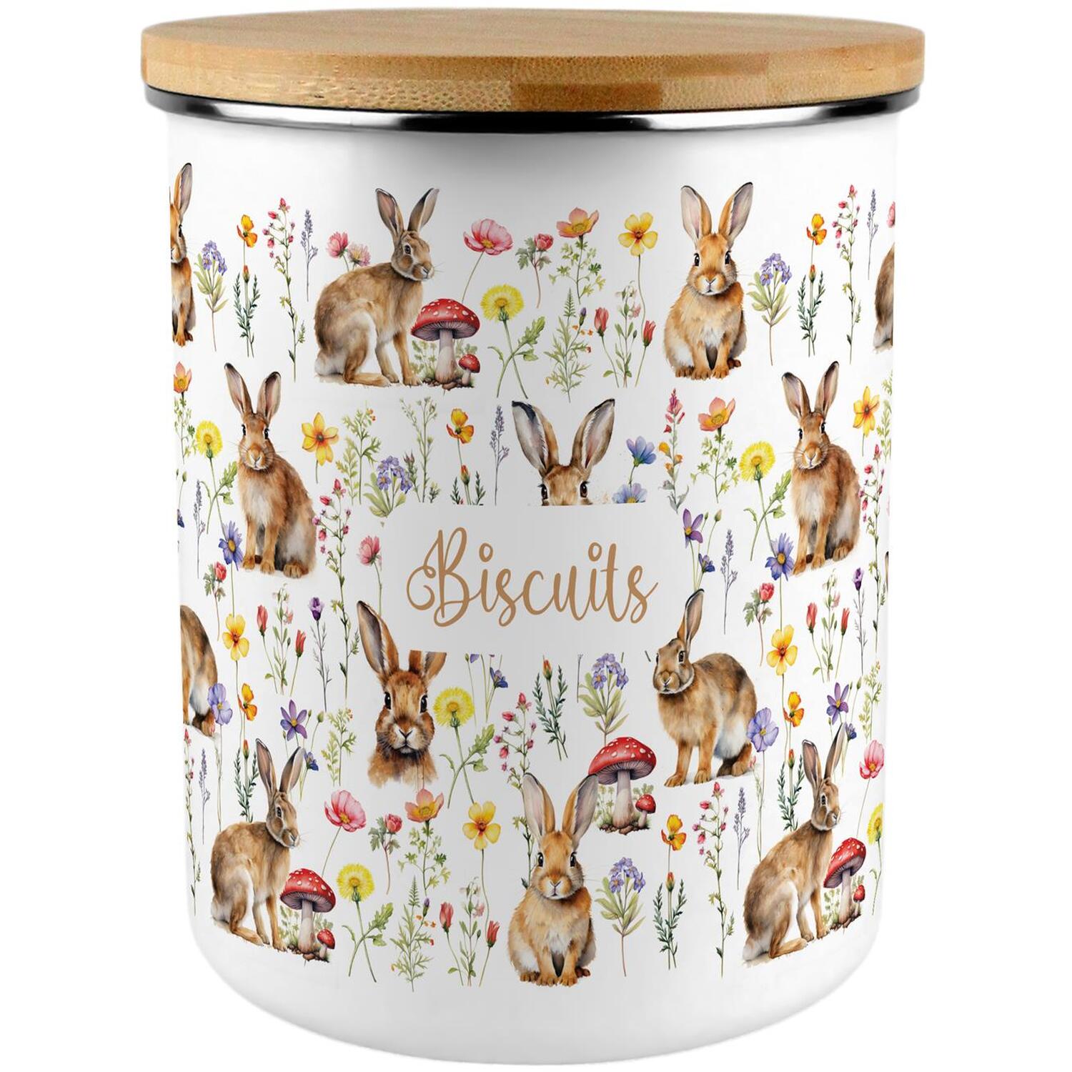 B&Q -  Wild Meadow Rabbits Extra Large Biscuit Tin - Image 3