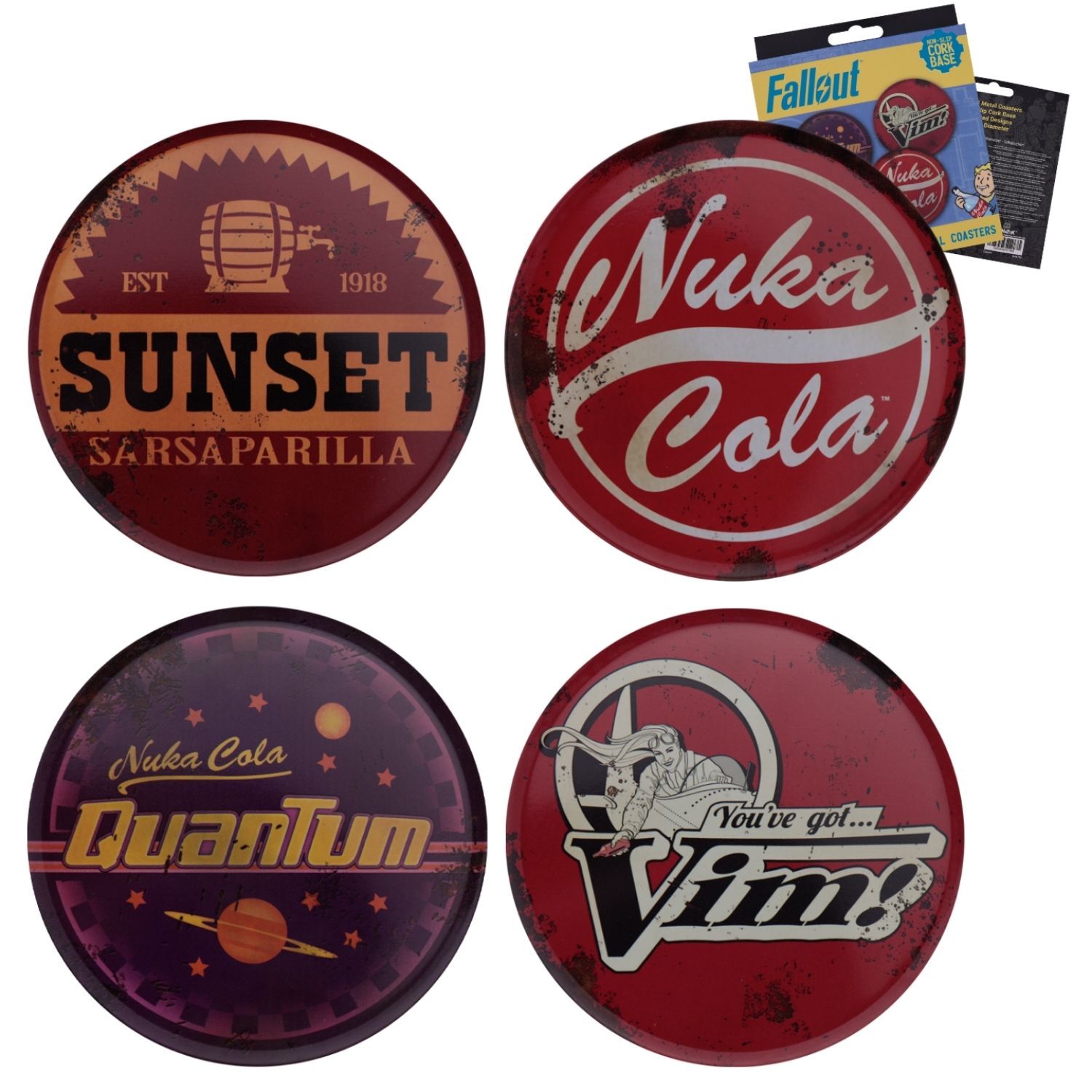 Image of Fallout Set of 4 Metal Drinks&hellip;