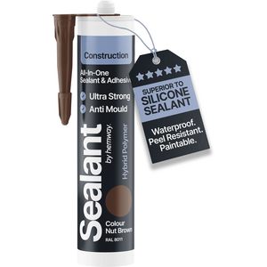 Hemway Nut Brown Construction Sealant & Adhesive 300ml - 1 Pack