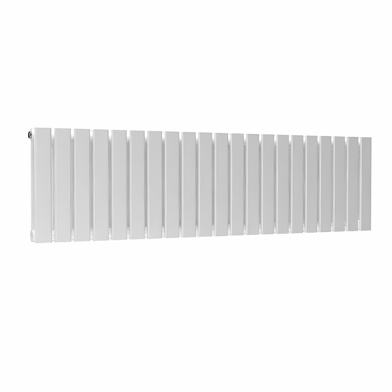 Lux Heat Flat Horizontal Radiator - White - 400 Mm X 1470 Mm (Double) - White - Image 2