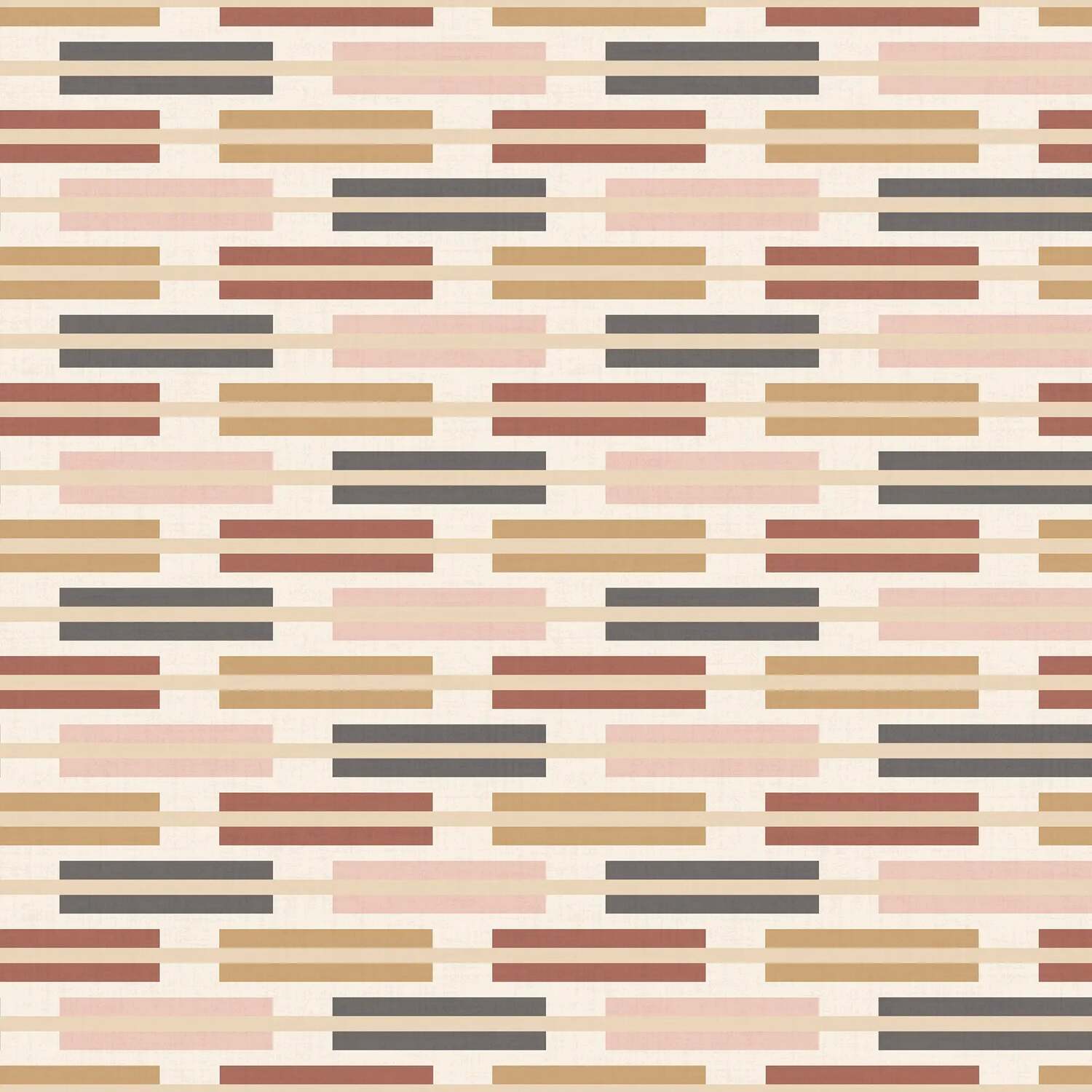 Staggered Stripe Wallpaper in Warm Tones
