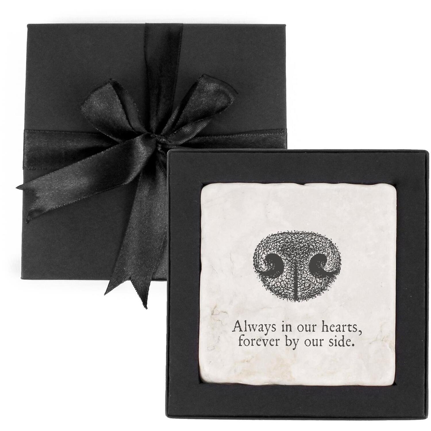 Image of Flat-Nosed Dog Print Marble Coaster Gift&hellip;