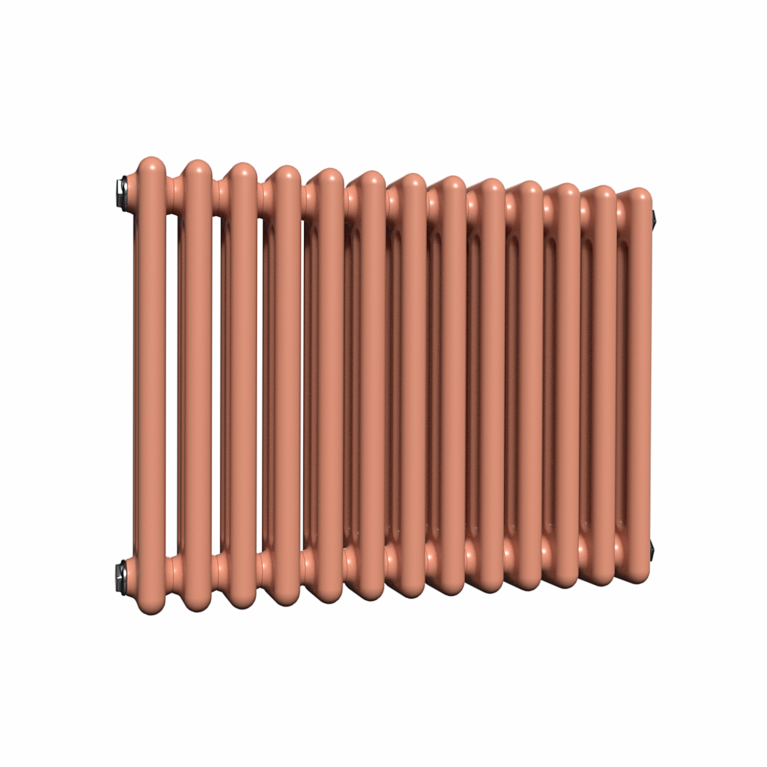 Lux Heat Horizontal 3 Column Radiator - Coral - 500Mm X 605Mm - Coral
