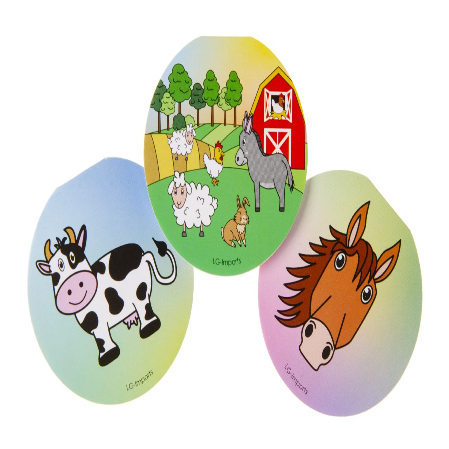 Single Round Farm Animals Design Notebook 8cm- Party Loot Bag Fillers - Image 2