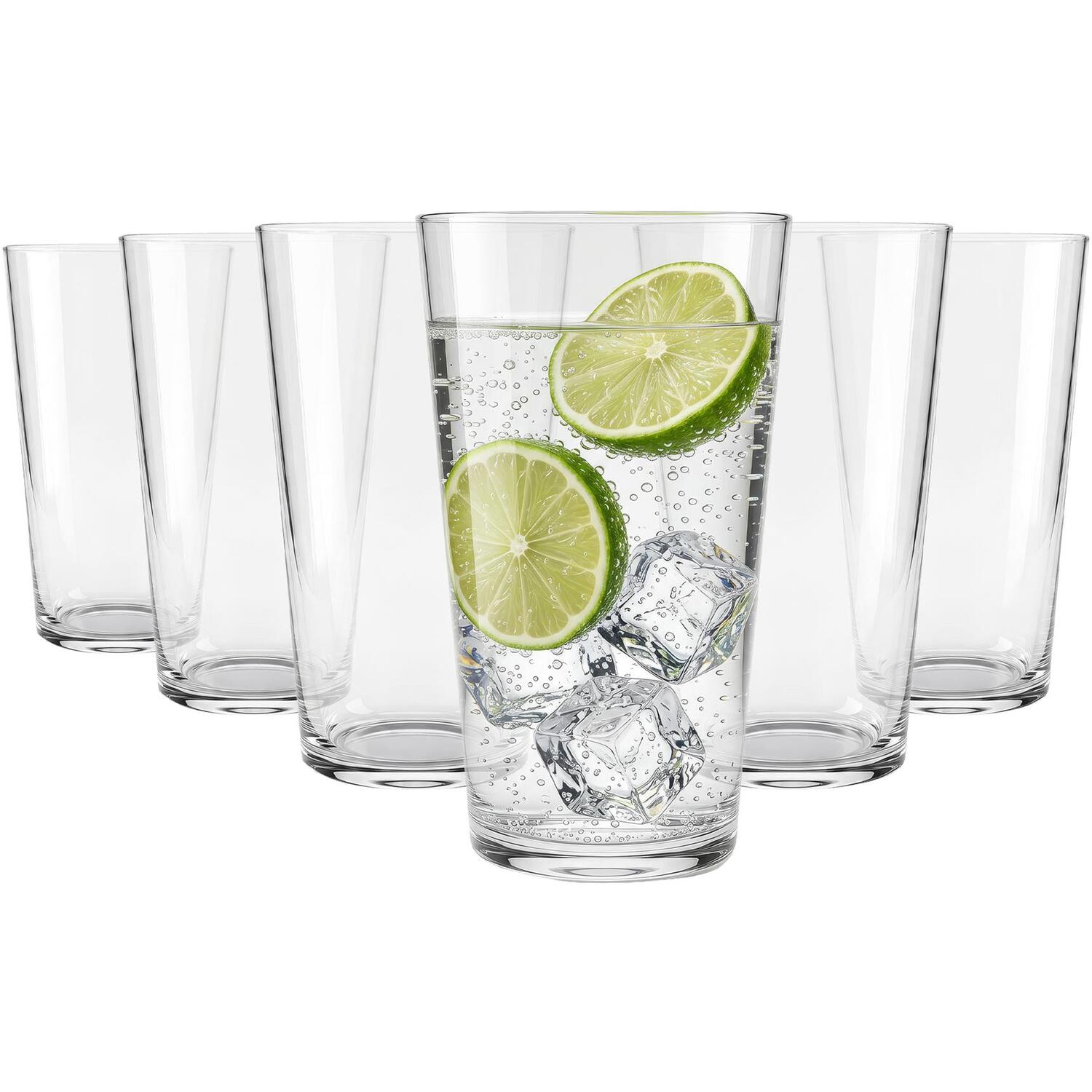 B&Q -  Hoxton Crystal Highball Glasses320MlPack Of 6 Drinking Tumblers Water Juice Cocktail Glasswar - Image 4