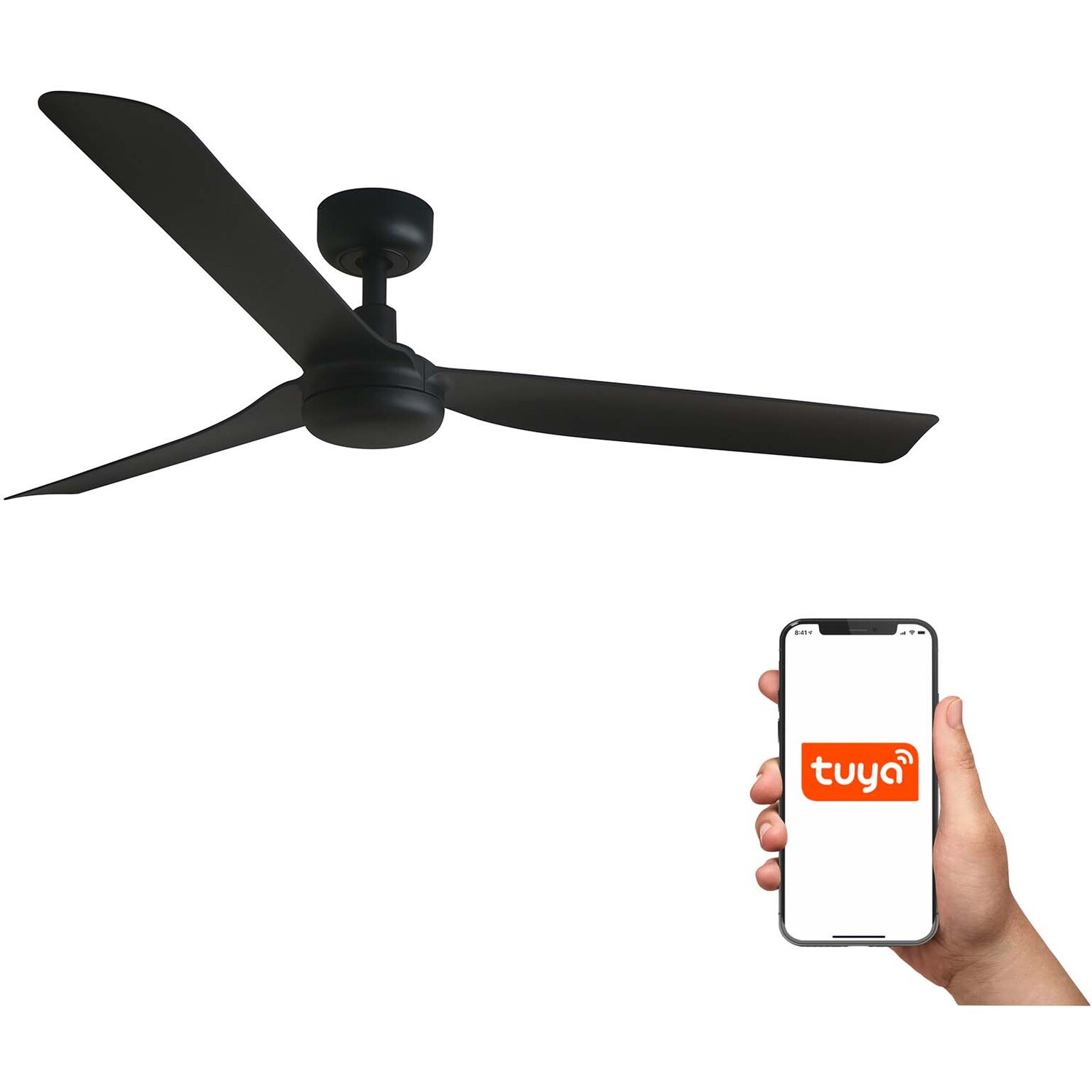 Punt 130cm Smart Ceiling Fan Black - Image 2
