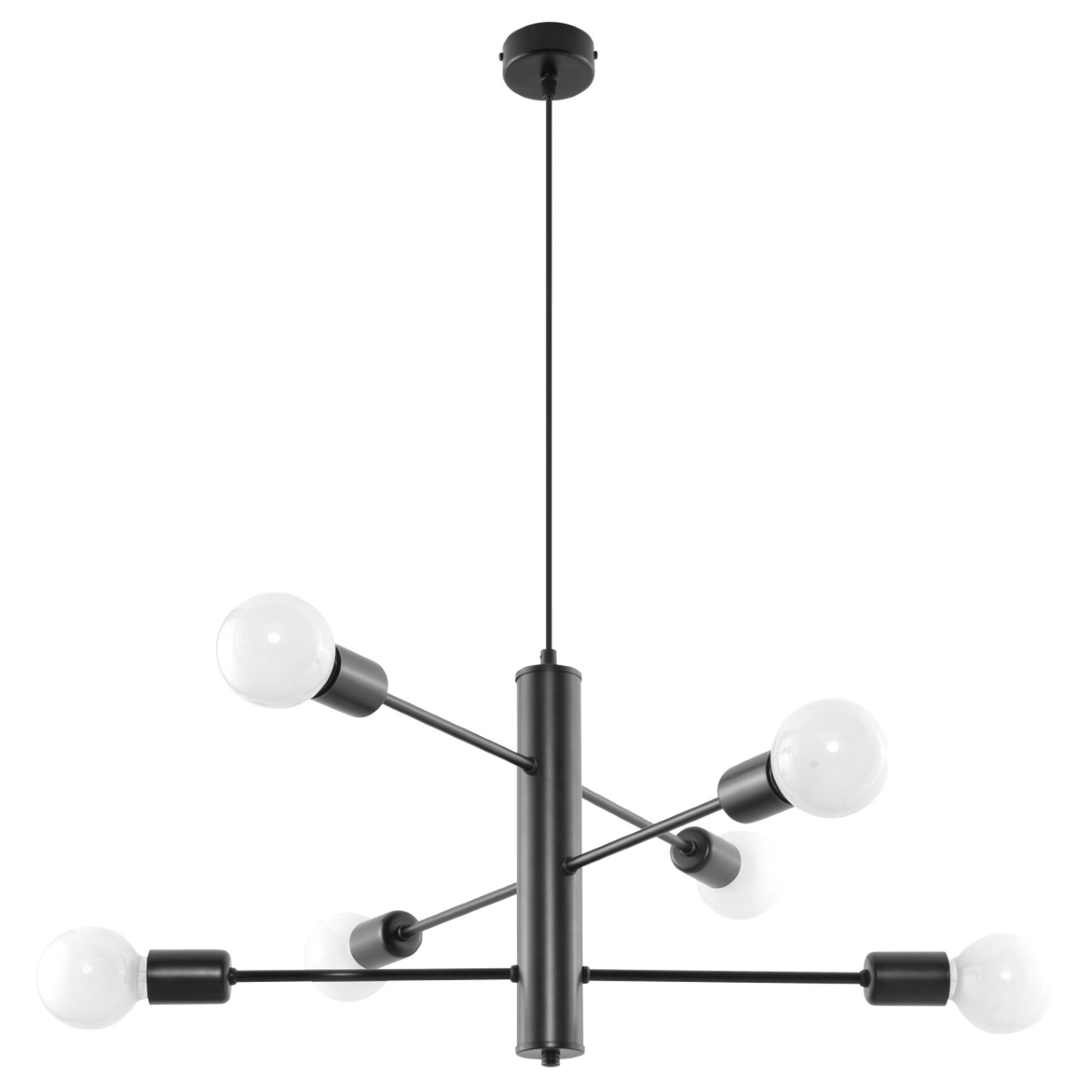 B&Q - Luminosa Duomo 6 Light Multi Arm Ceiling Pendant BlackE27 - Image 2