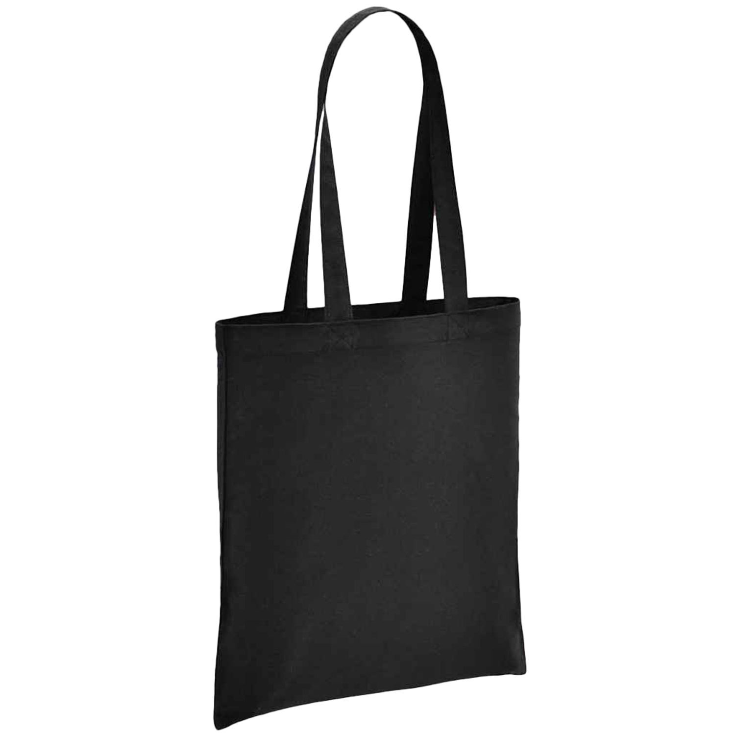 Brand Lab Cotton Long Handle Shopper Bag - Black