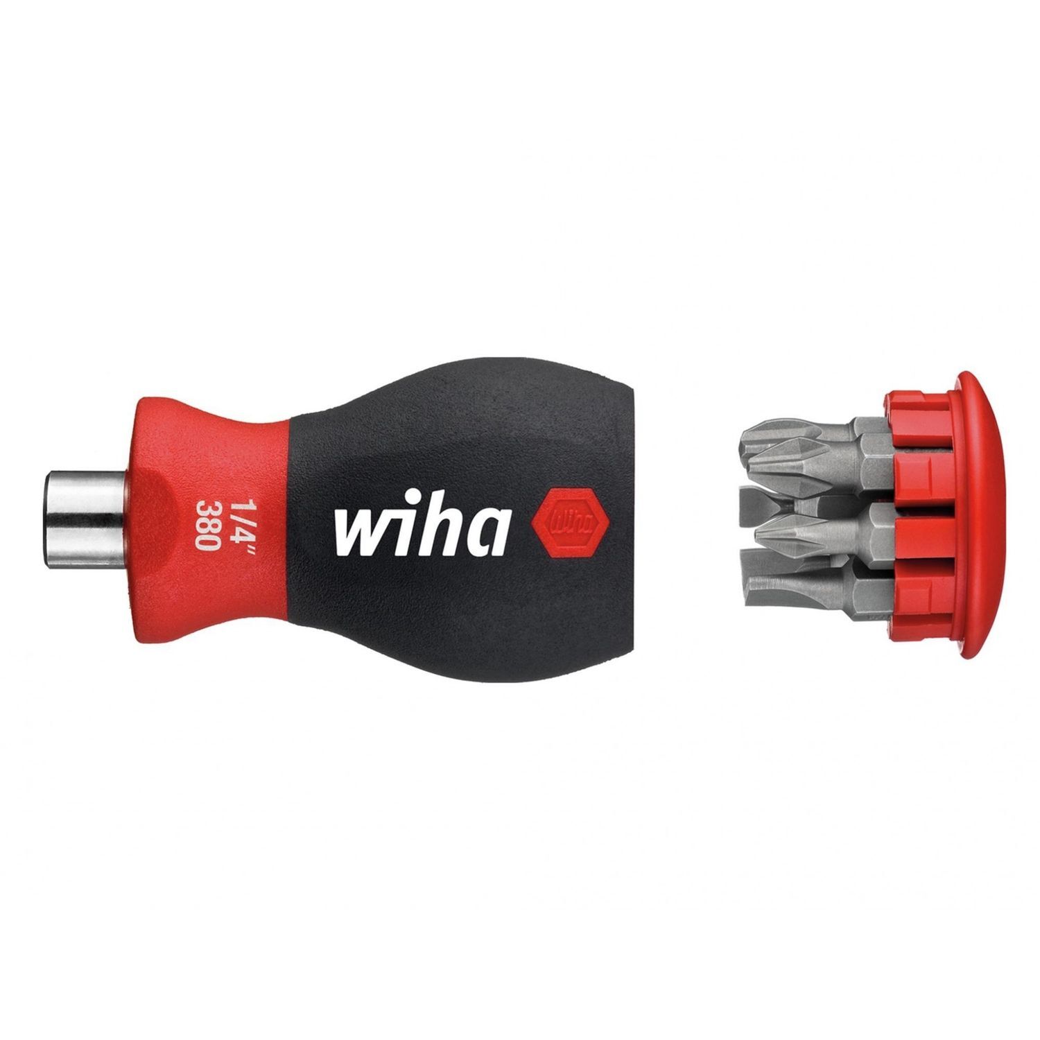 Wiha Magnetic Softfinish Stubby Screwdriver With Bit Magazine (Sl, Ph) A - Multi Colour