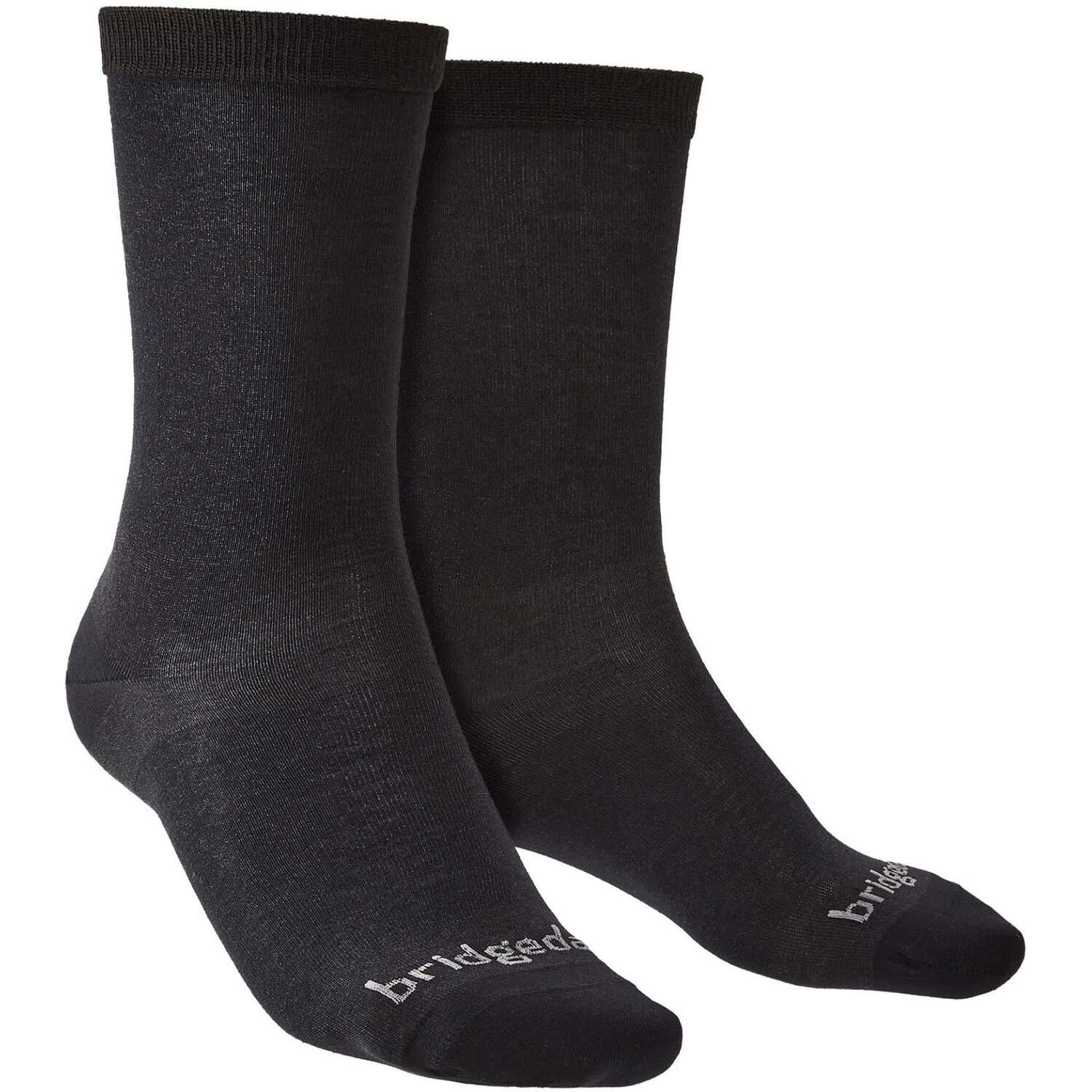 Bridgedale Men's Black 2 Pairs Liner Base Layer Coolmax Liner Boot Socks In | Size: 6-8 - Image 2