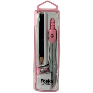 Foska Pink Compass Divider with Pencil