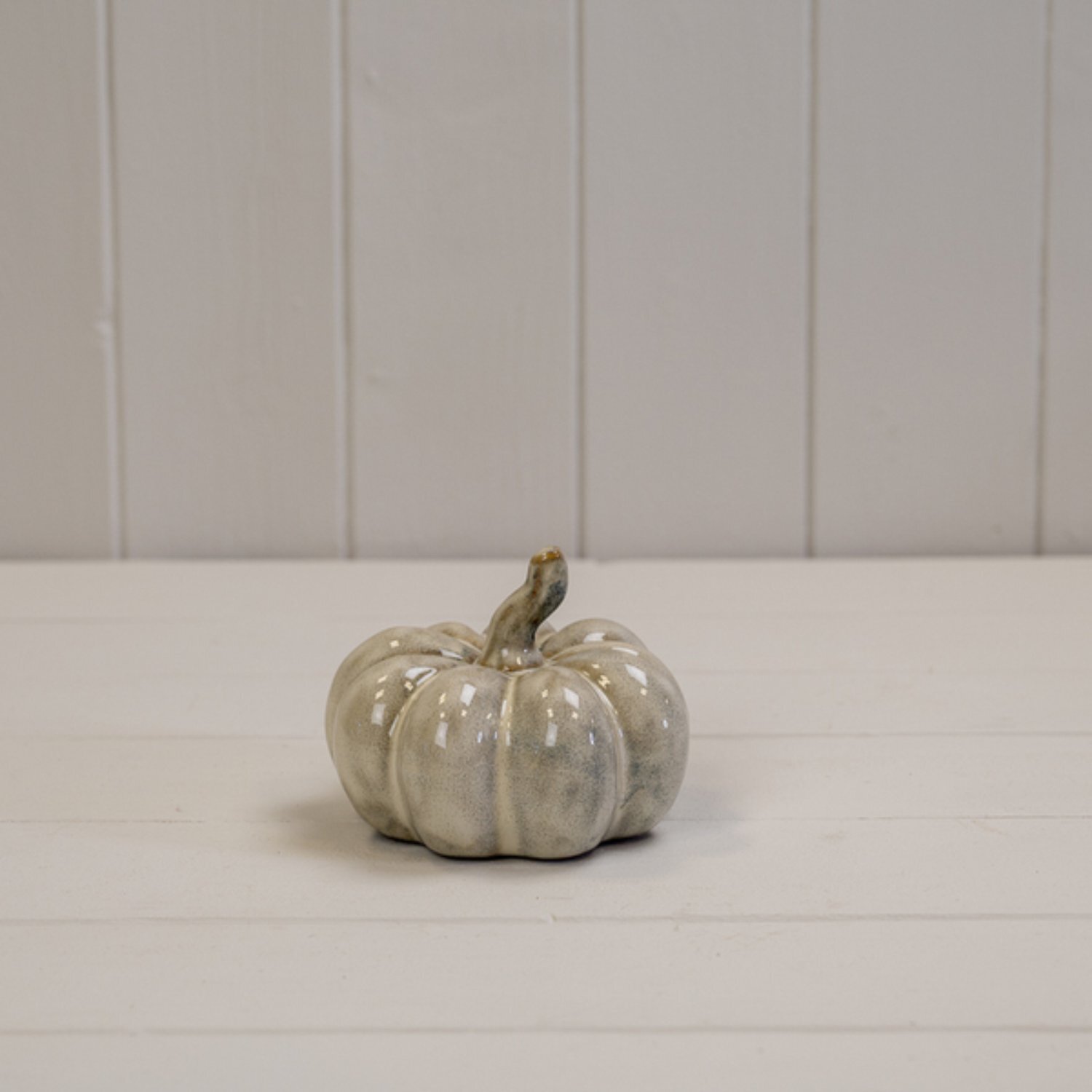  - Beige Mottle Ceramic Pumpkin Decoration Ornament - Image 3