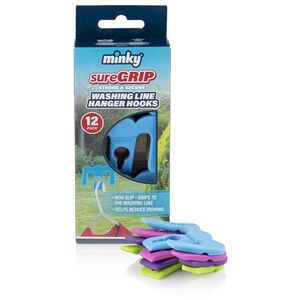 Minky Sure Grip Washing Line Hanger Hooks 12pk