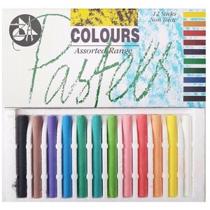 Pastel Sticks - Assorted Colours / 12 Pack