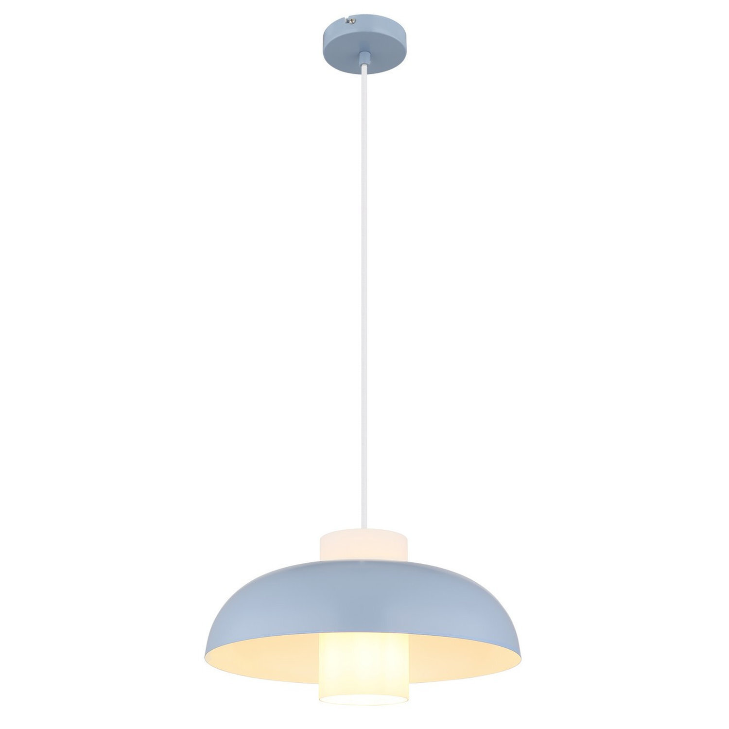 B&Q - Luminosa Lowe Dome Pendant Ceiling Light Blue Matt 1X E27 - Image 2