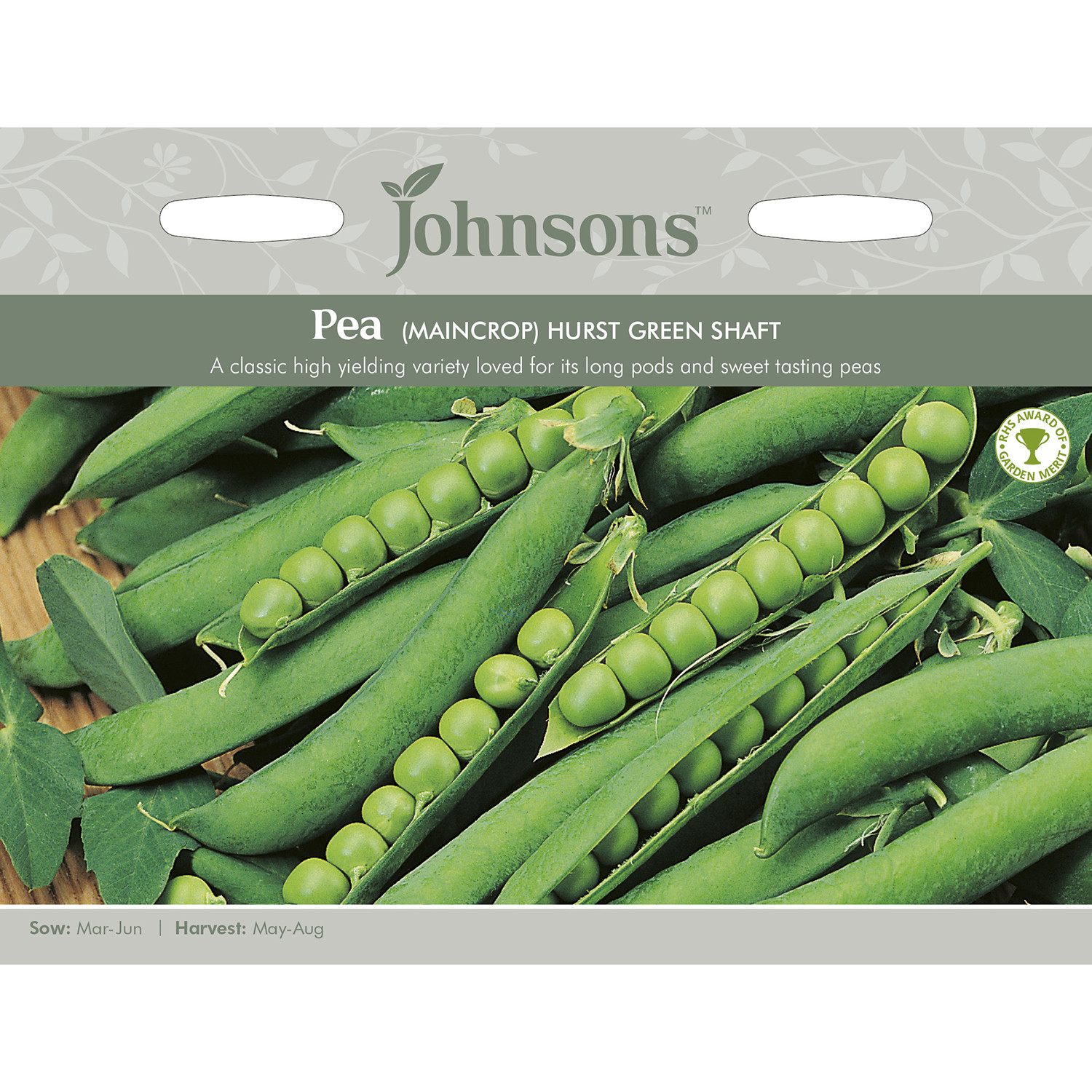 Johnsons Pack Of Hurst Green Shaft Pea Seeds