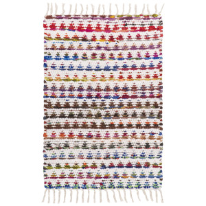 Chindi Geometric Tassel Trim Rug