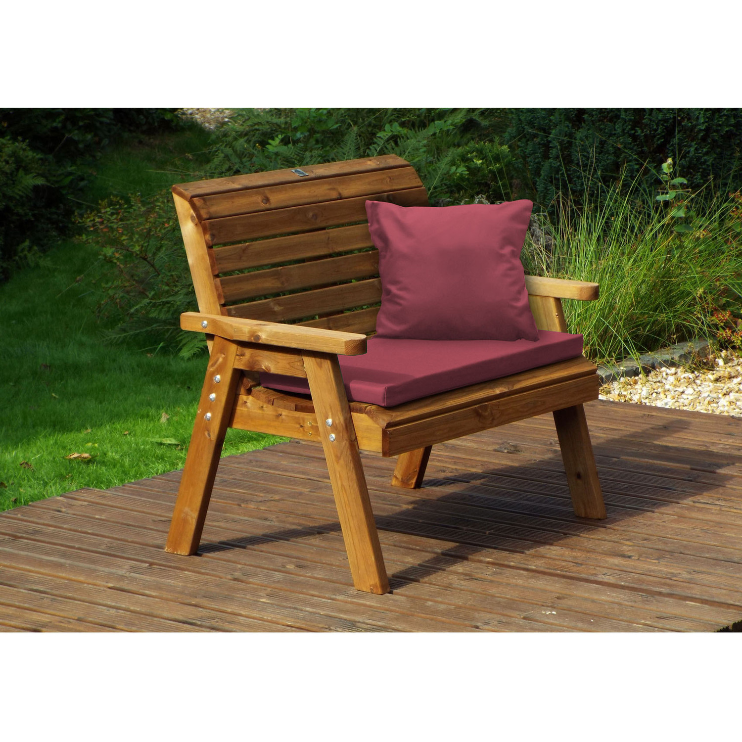 Charles Taylor 2 Seater Bench - Redwood - Burgundy
