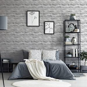 Painted Canvas inky lines brushstrokes shapes Navy wallpaper