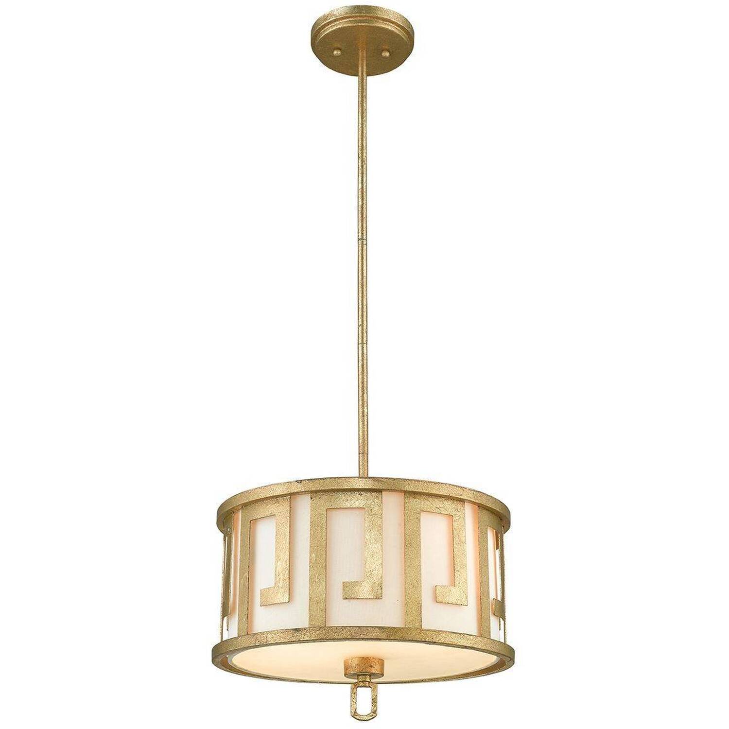 Lemuria 2 Light Medium Round Ceiling Duo-Mount Pendant Gold, E27 - Gold