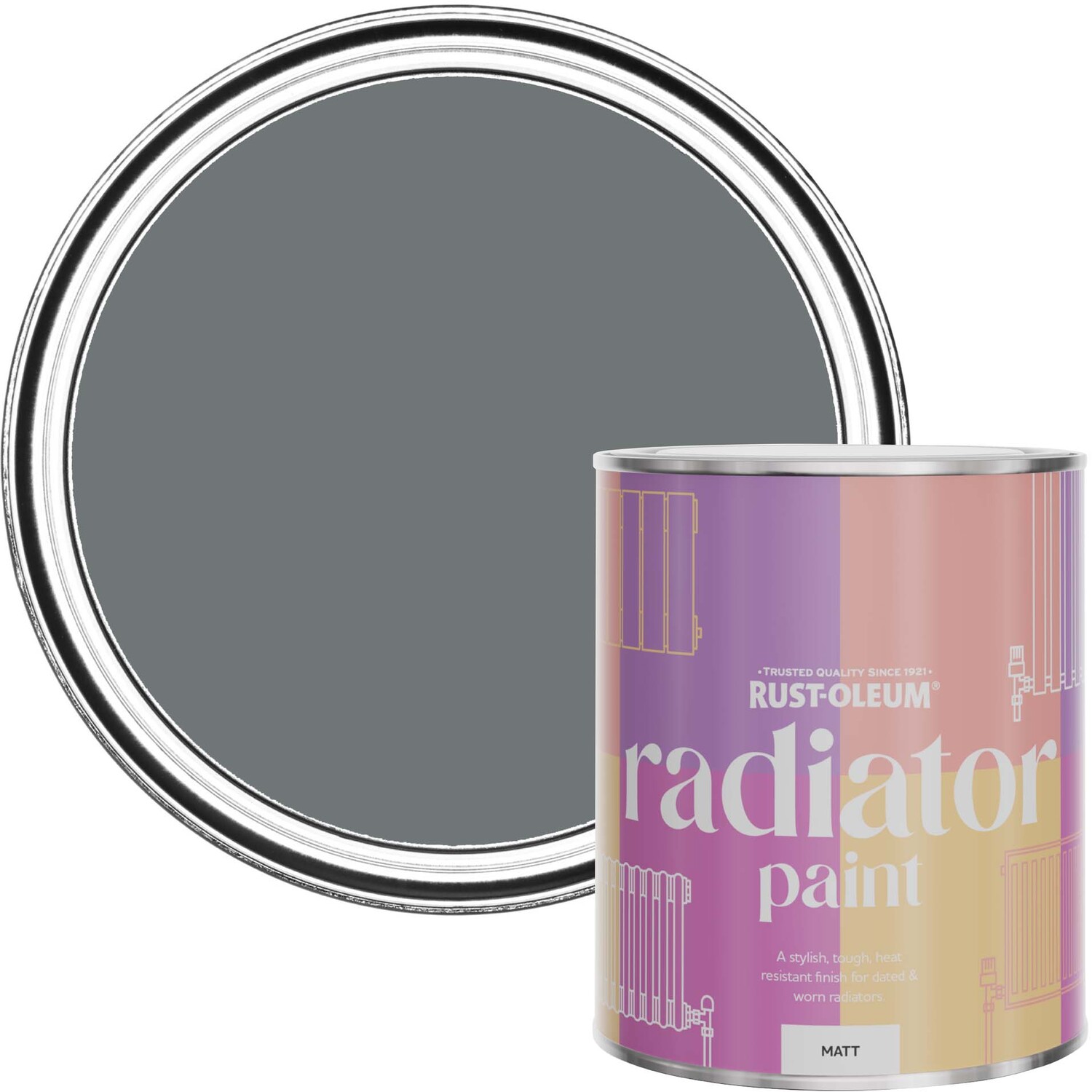Rust-Oleum Radiator Slate 750Ml - Grey