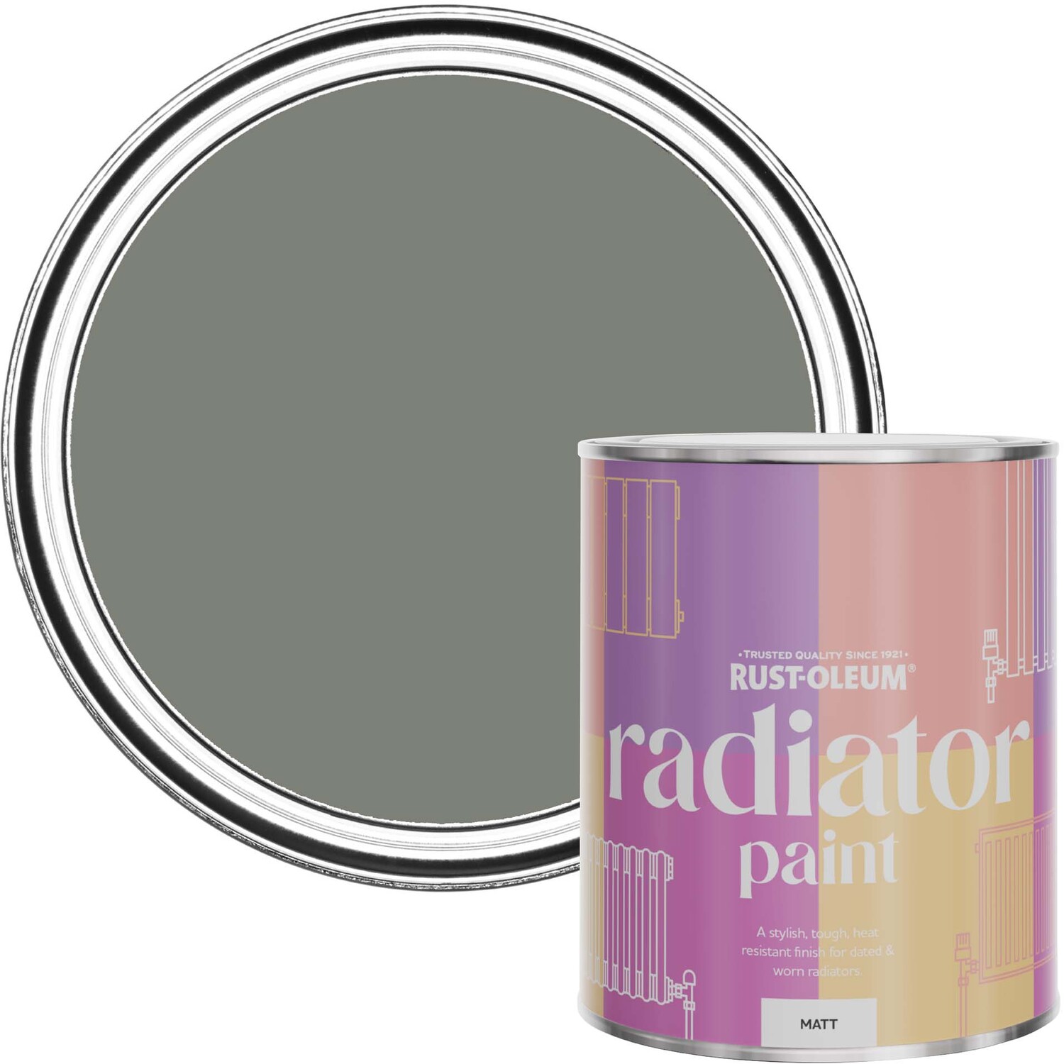 Rust-Oleum Radiator Tea Leaf 750Ml - Grey
