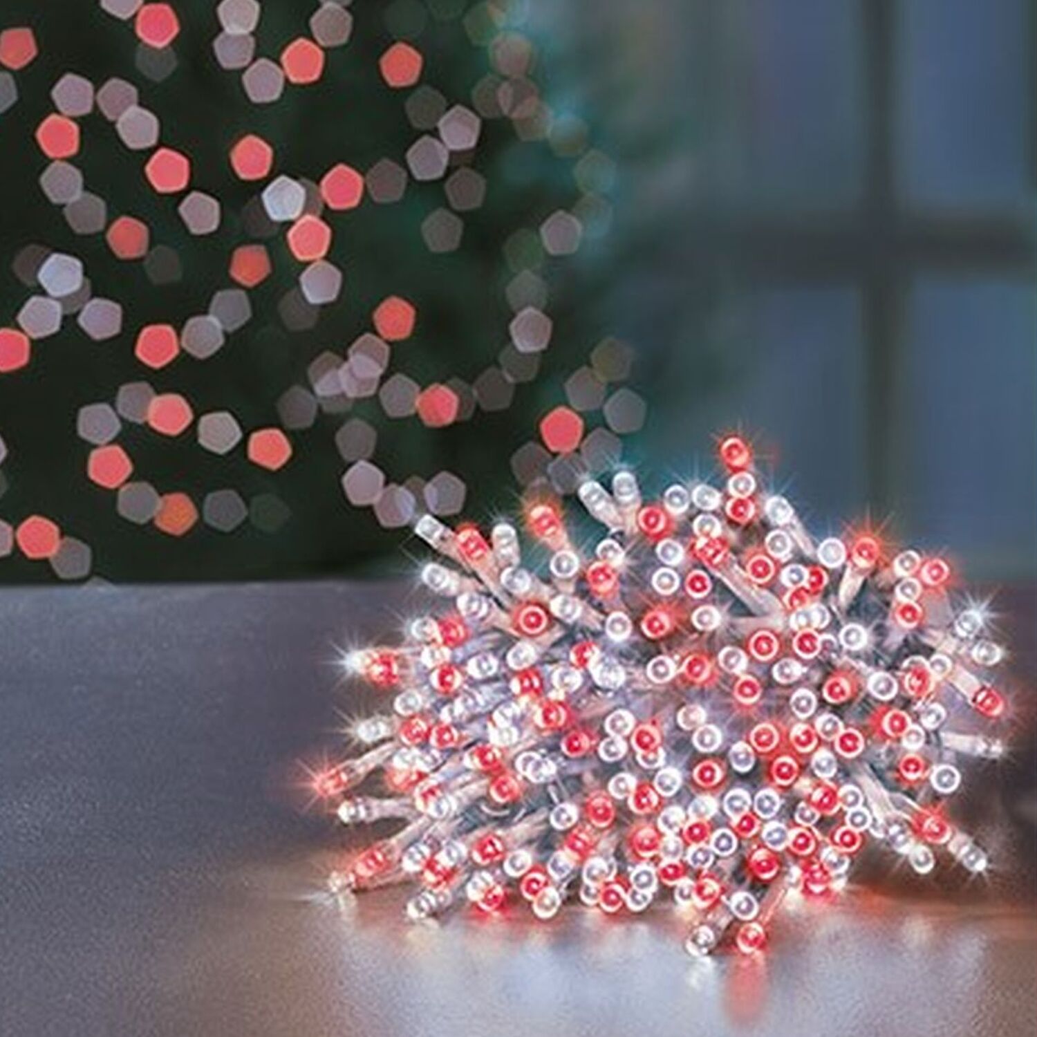 200 Red And White Led Supabrights String Lights - Red White