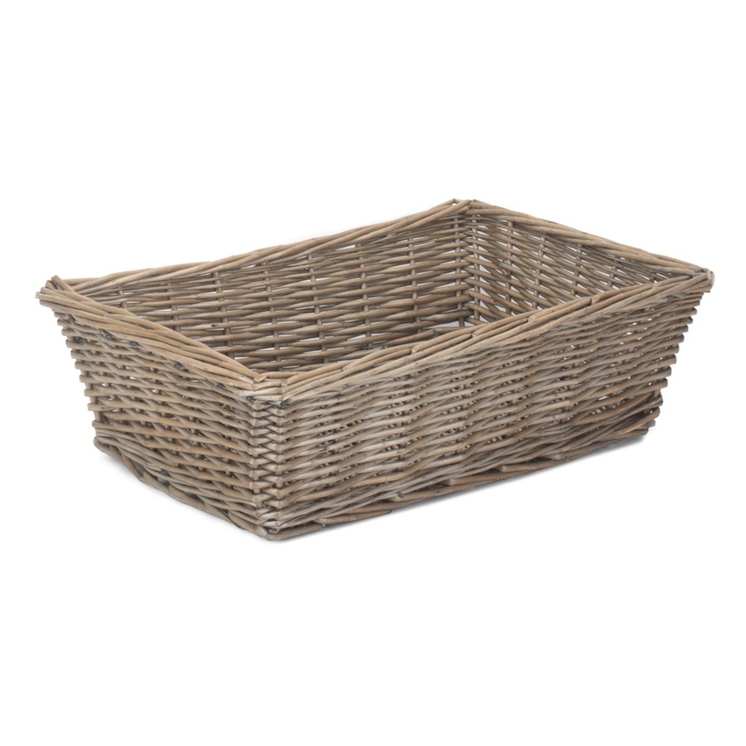 Antique Wash Tapered Serving Tray - Brown 14cm