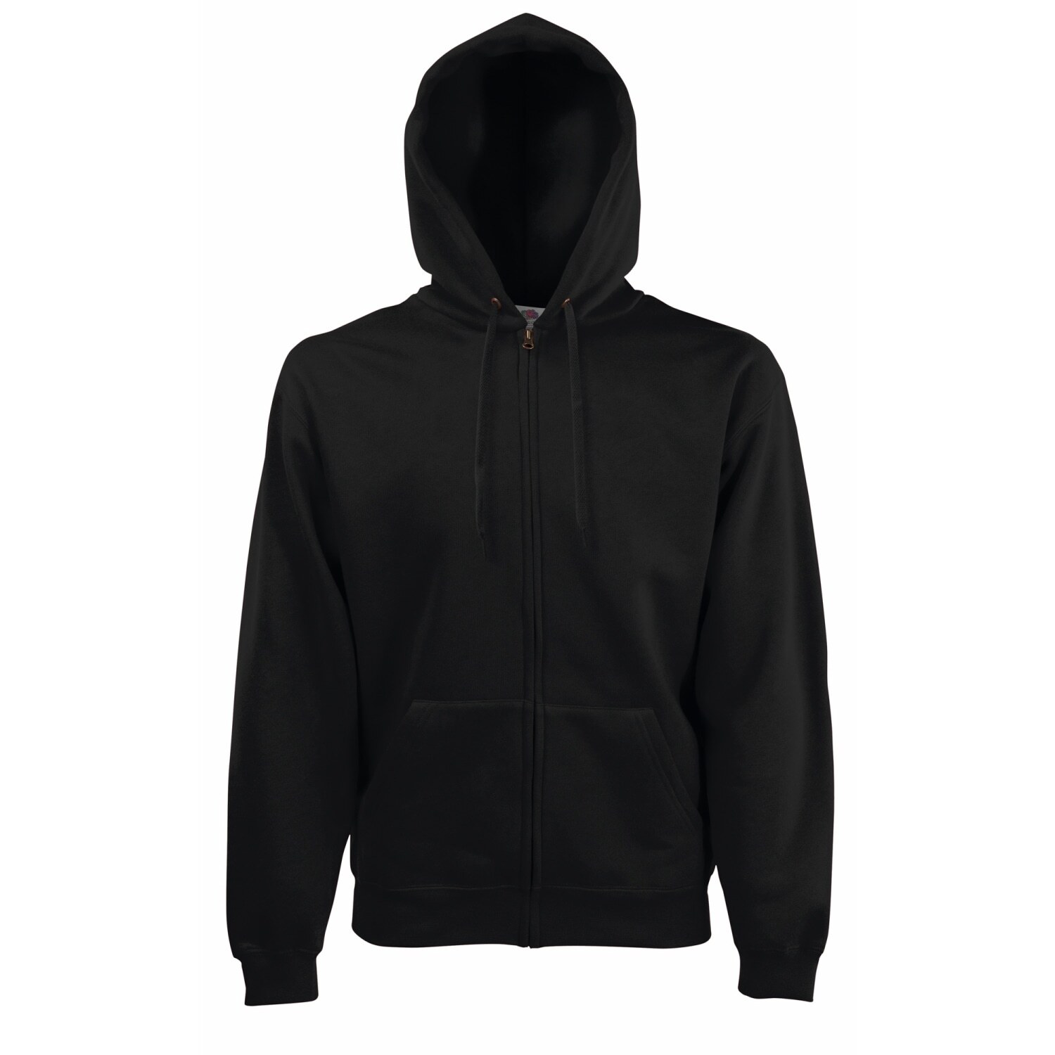 Fruit of the Loom Mens Premium 70/30 Hooded Zip-Up Sweatshirt / Hoodie (Black) - Size Small