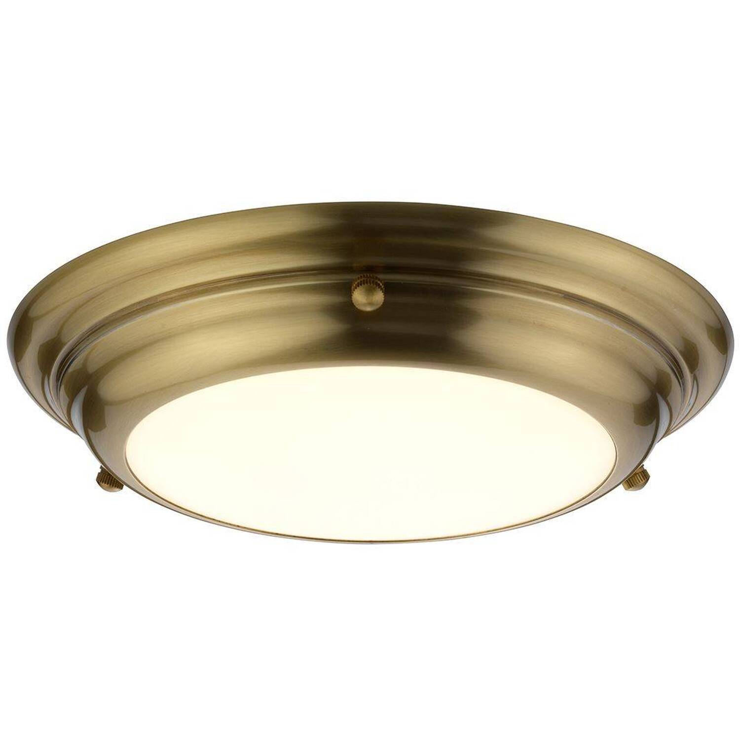 Welland 1 Light Mini LED Flush Light - Aged Brass - Brass